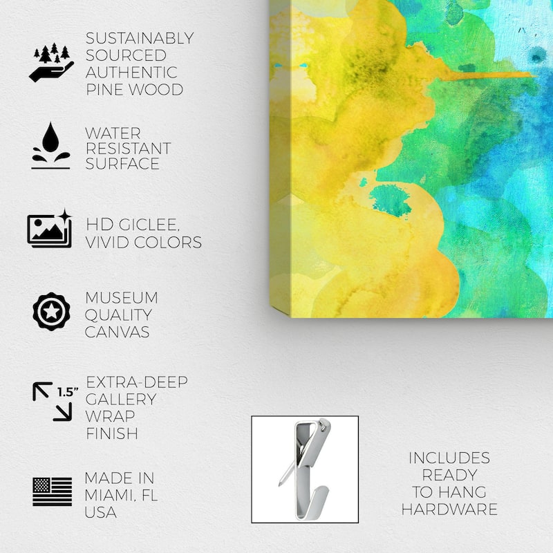 Wynwood Studio Canvas Abstract Thousand Words Blue and Modern & Contemporary Wall Art Canvas Print