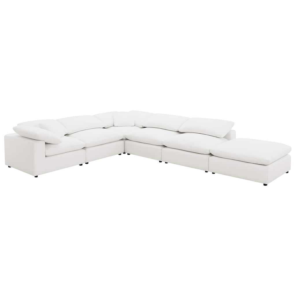 Raleigh 6-Piece Boucle Upholstered Modular Sectional