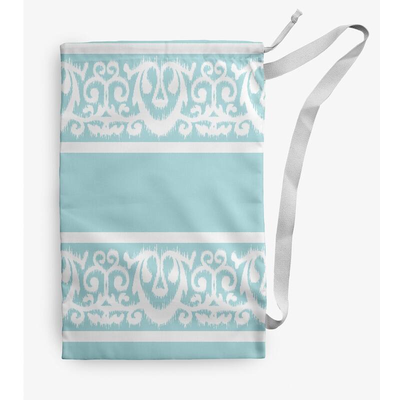 Lacy Stripe Laundry Bag - 18" x 29" - Light Blue