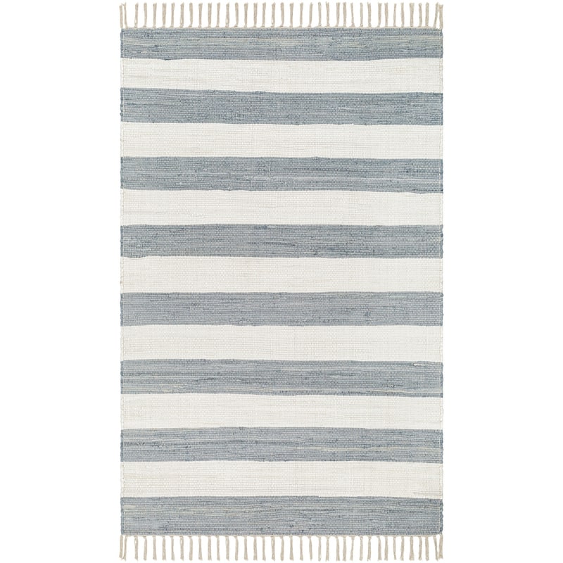 Livabliss Cotone Handmade Casual Striped Area Rug