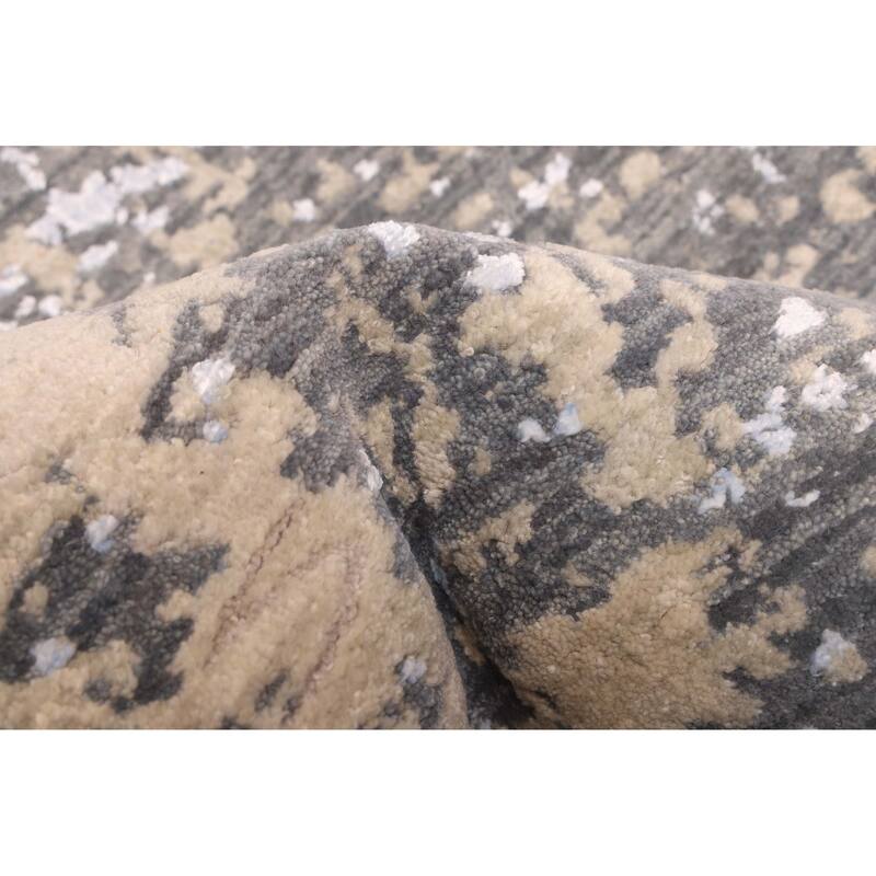 ECARPETGALLERY Hand-knotted Legacy Charcoal Silk, Wool Rug - 2'6 x 10'3