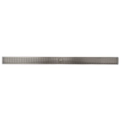 ALFI brand 47" Stainless Steel Linear Shower Drain with Groove Lines