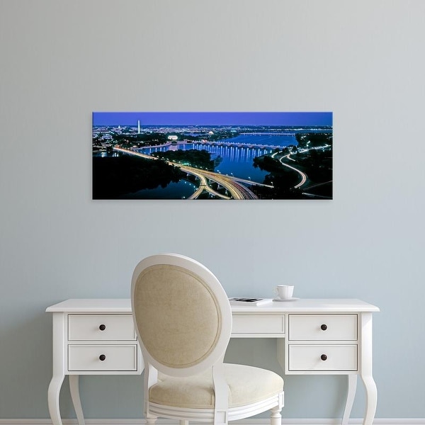 Easy Art Prints Panoramic Images's 'City at dusk, Washington DC, USA' Premium Canvas Art