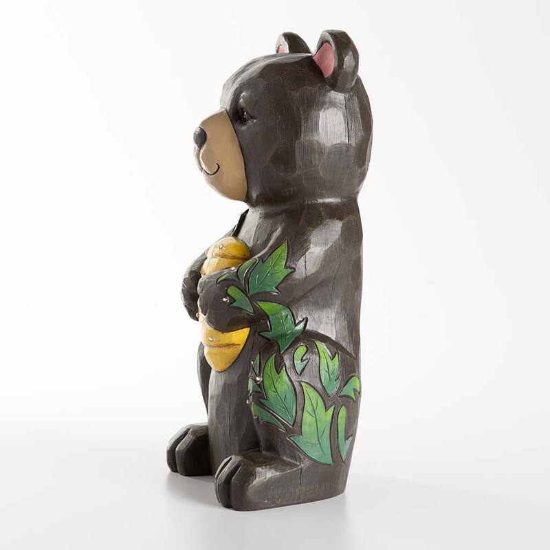 18 in. Bear Indoor/Outdoor Illuminated Garden Statue