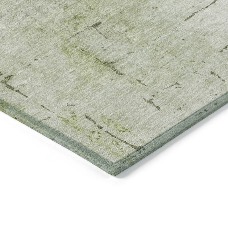 Machine Washable Indoor/Outdoor Vintage Bricks Chantille Rug