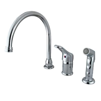 Kingston Brass Chatham Gooseneck Kitchen Faucet with Metal Lever