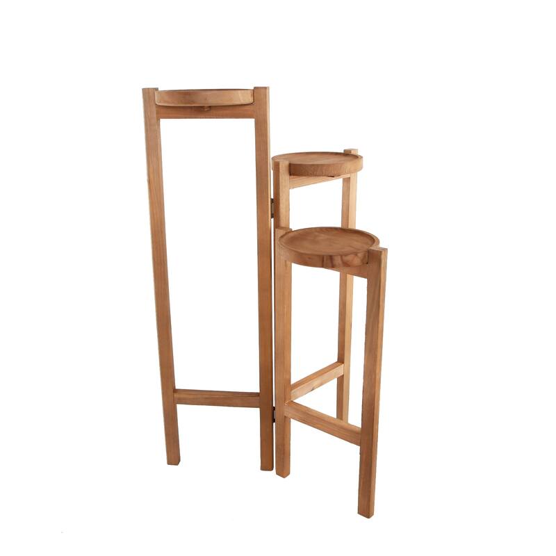 30" Wood 3-tired Planter Stand