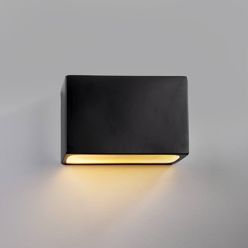 Ambiance 10-inch ADA Carbon Matte Black Closed Top Rectangle Wall Sconce - Carbon Matte Black