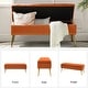 preview thumbnail 105 of 137, HULALA HOME Neptunus Modern 45.5" W Velvet Bedroom Storage Bench for End of Bed with Nailhead Trim