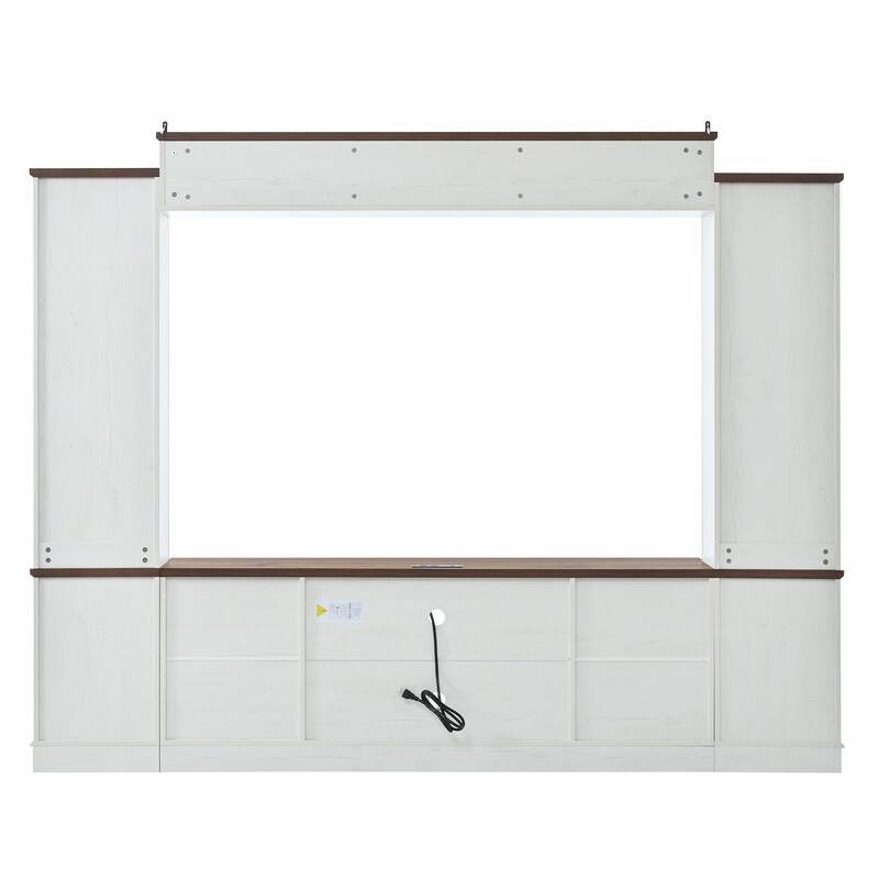 98.8" Wide Wall Unit Entertainment Center with Bookshelves for TVs up to 80"