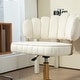 preview thumbnail 9 of 118, Velvet Home Office Desk Chair, Height Adjustable Task Chair, Armless Single Chair with Wheels, 360° Swivel Vanity Chair - N/A