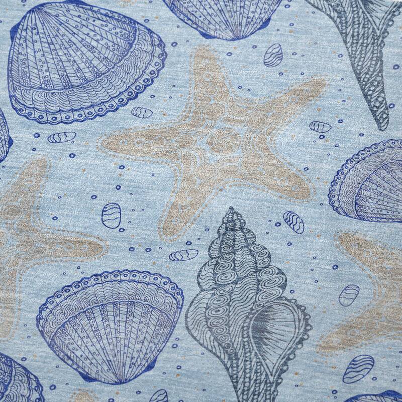 Premium Machine Washable ASB183 Coastal Starfish Sherpa Throw Blanket