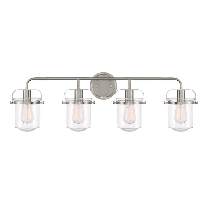 Designers Fountain Jaxon 4 Light 33" Wide Bathroom Vanity Light with - Brushed Nickel