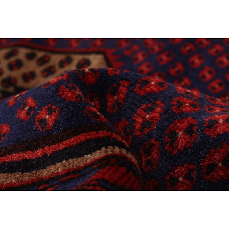 ECARPETGALLERY Hand-knotted Andelz Navy Wool Rug - 4'5 x 6'7