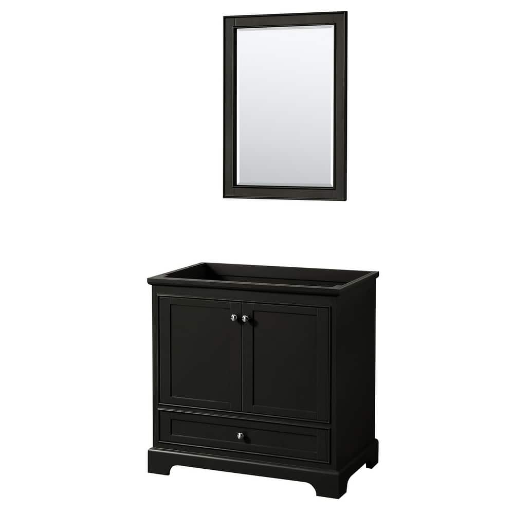 Wyndham Collection Deborah 35-1/4" Free Standing Single Wood Vanity