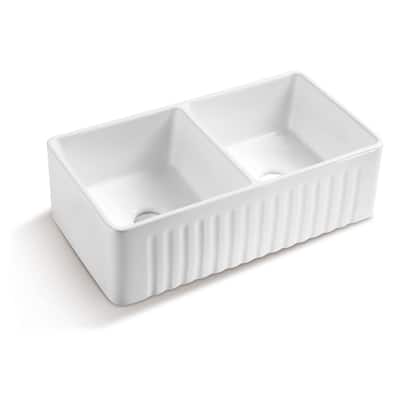Farmhouse Apron Front Ceramic Kitchen Sink