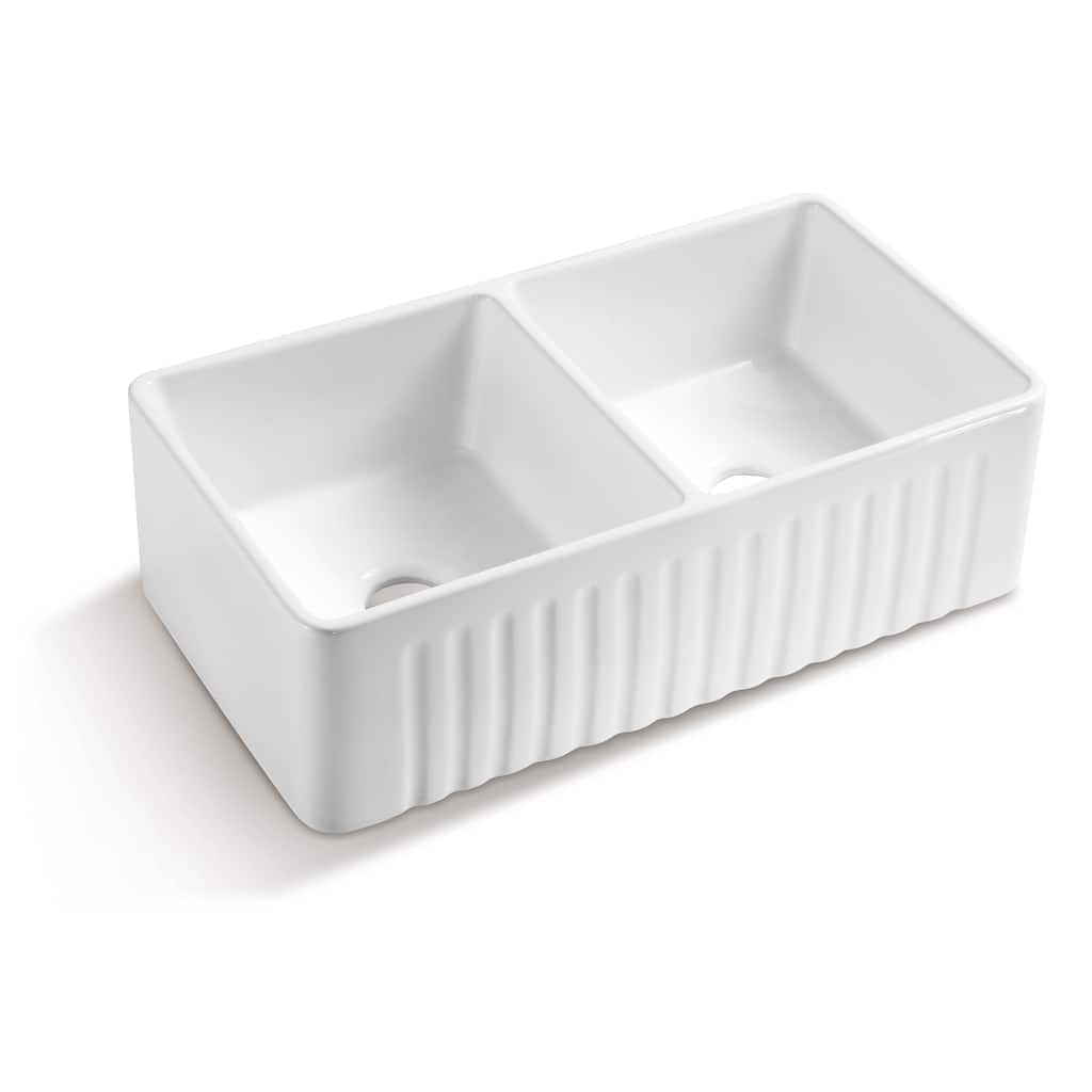 Farmhouse Apron Front Ceramic Kitchen Sink
