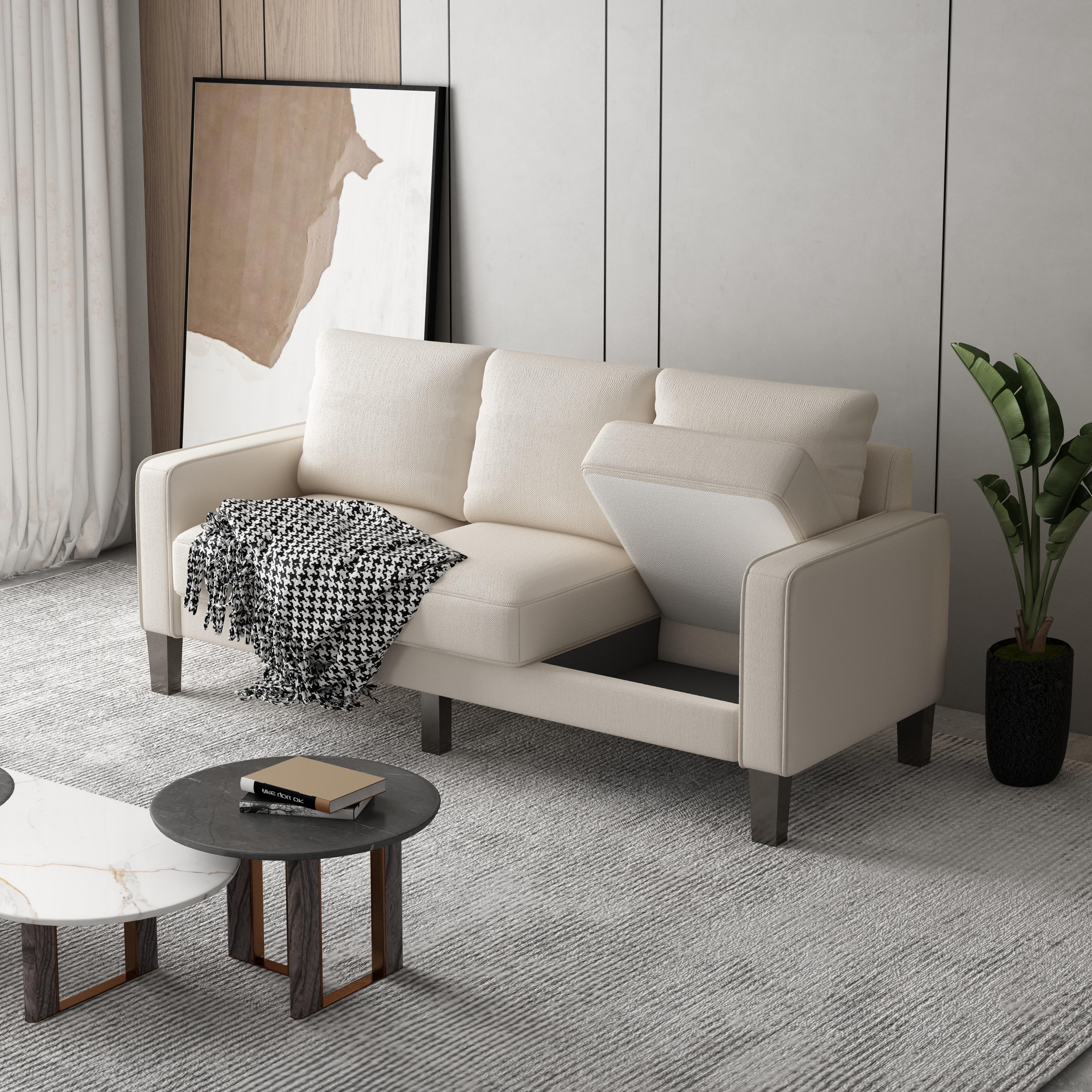 Compact 3 sales seater sofa
