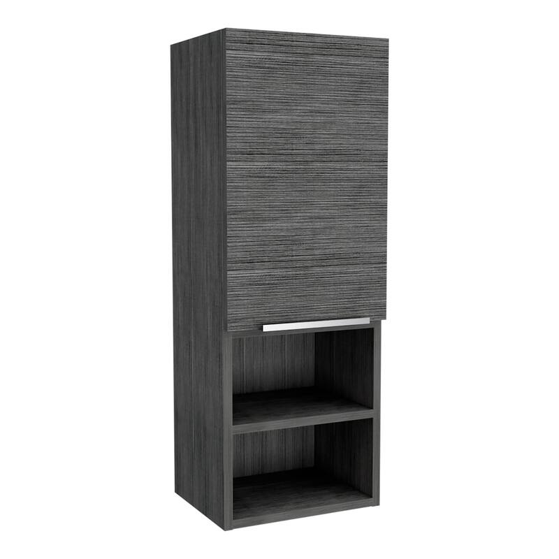 Medicine Cabinet with Single Door, Two Interior Shelves, and Two External Shelves