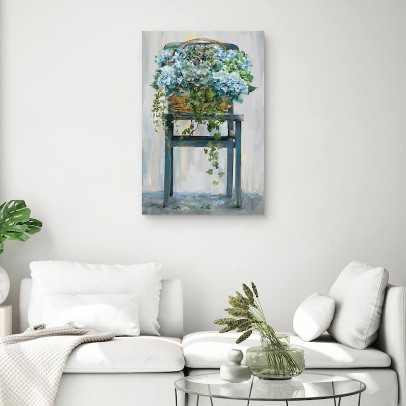 Farmhouse Hydrangeas by Studio Arts Canvas Art Print
