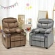 preview thumbnail 27 of 38, Gymax Kids Youth Recliner Chair Velvet Fabric w/Cup Holder & Side