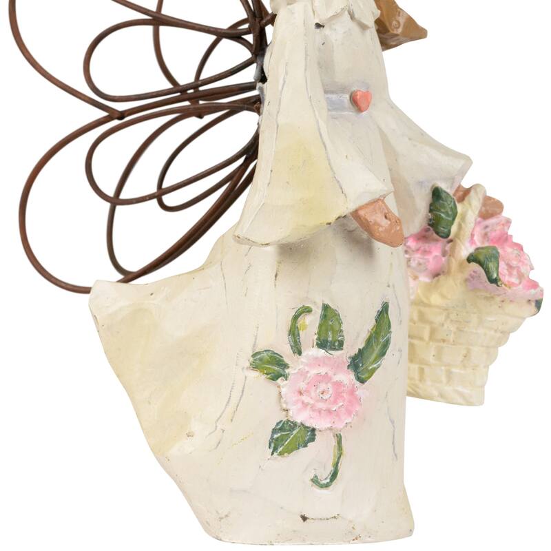 Angel Accents January Pink Carnation Angel with Wings Figurine - 4"