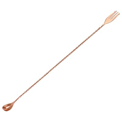 Bar Mixing Spoon, Stainless Steel Cocktail Spoon 16 Inch Spiral - Rose Gold