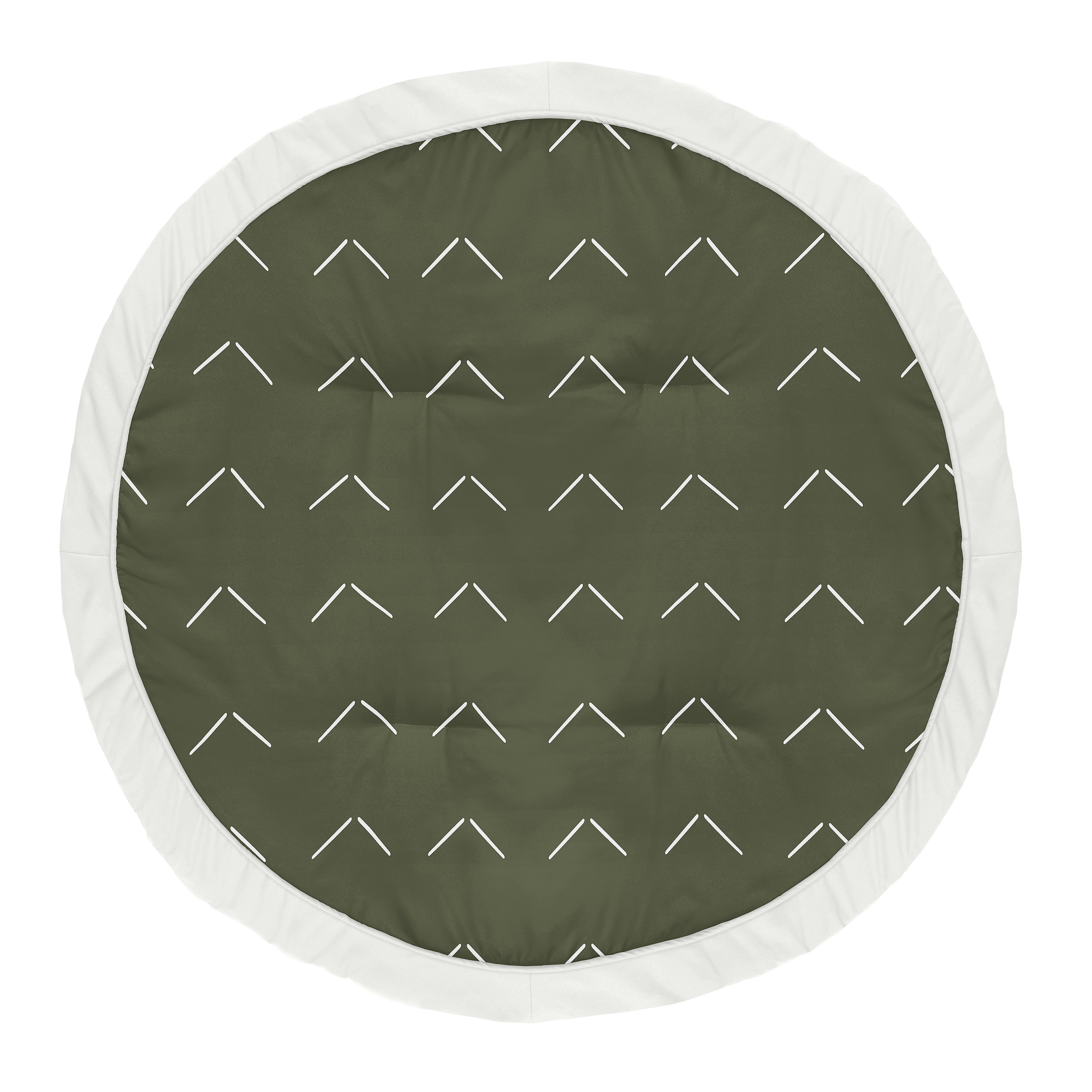 Sweet Jojo Designs Dark Green Boho Arrow Boy Girl Baby Tummy Time Playmat Hunter Sage Ivory Bohemian Gender Neutral Shabby Chic
