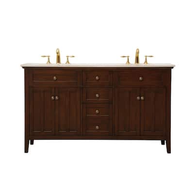Modern 60" Double Bathroom Vanity Set