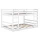 preview thumbnail 10 of 34, Multi-Functional Bunk Bed with 2 Built-in Ladder, Solid Wood Bed Frame, Low Bunk Beds with Safety Guardrail for Kids Boys Girls White - Twin