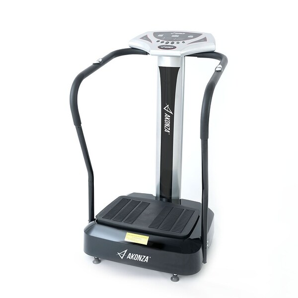 Akonza 2000W Slim Full Body Vibration Platform BMI Crazy Fit Massage Fitness Machine w/ (2) Resistance Bands