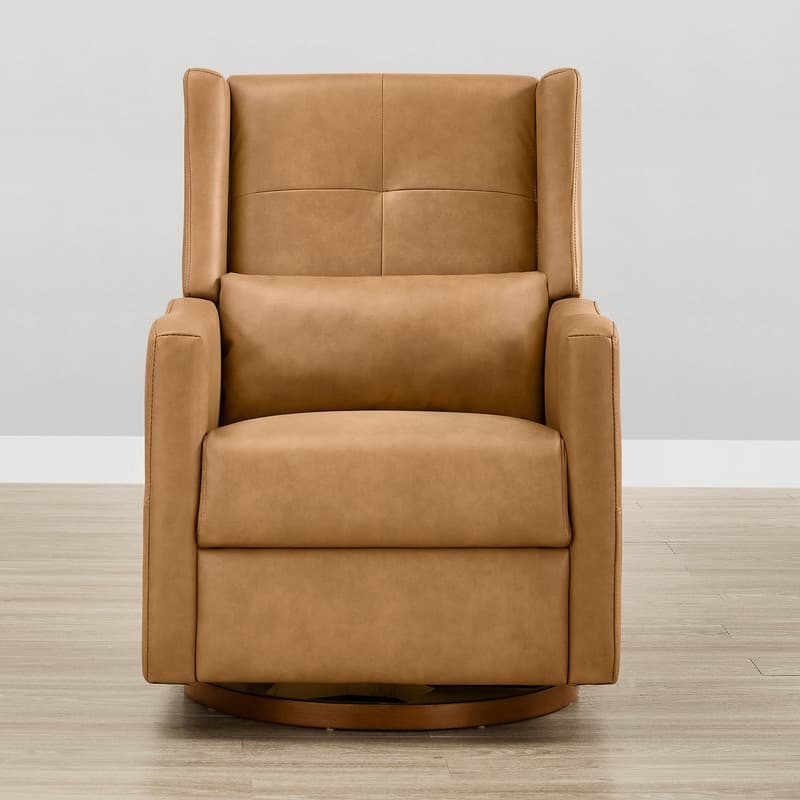 Spruce & Spring Lincoln Manual Swivel Glider Recliner with Lumbar Pillow