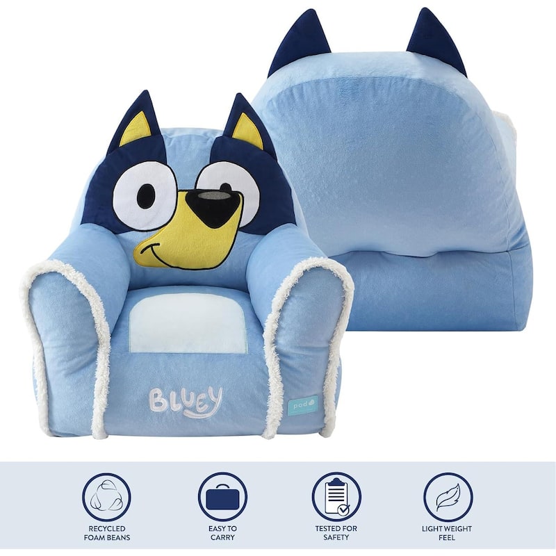 Bluey Figural Kids Upholstered Bean Bag Chair