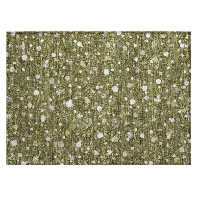 Machine Washable Indoor/ Outdoor Contemporary Sheinelle Chantille Rug