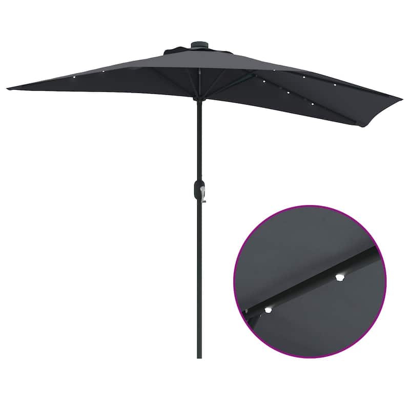 vidaXL Garden Parasol Anthracite 294 x 150 x 224 cm fabric