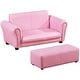 preview thumbnail 16 of 20, Two-seater Kids Sofa Set with Footstool - 32.75" L x 16.5" W x 16.25" H