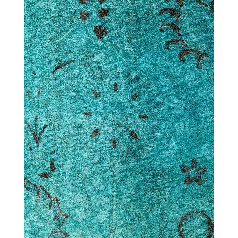Contemporary Overdyed Wool Hand Knotted Area Rug - 10' 3" x 14' 0"