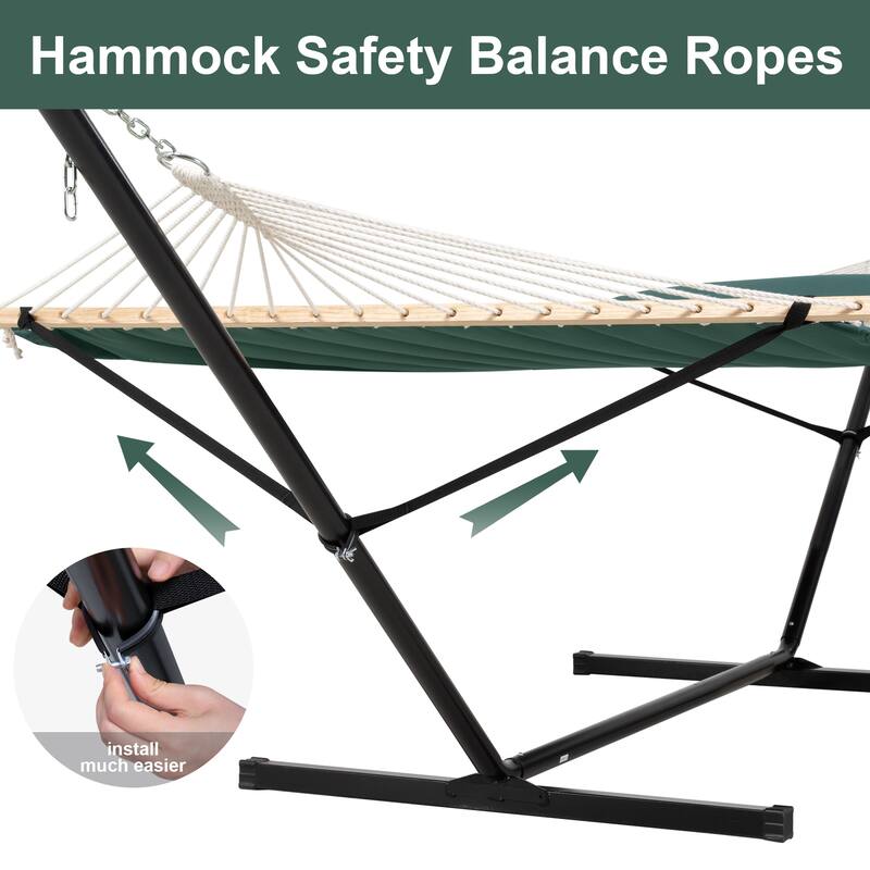 2 Person Quilted Hammock with 12ft. Stand - 147.6*35.4*47.6