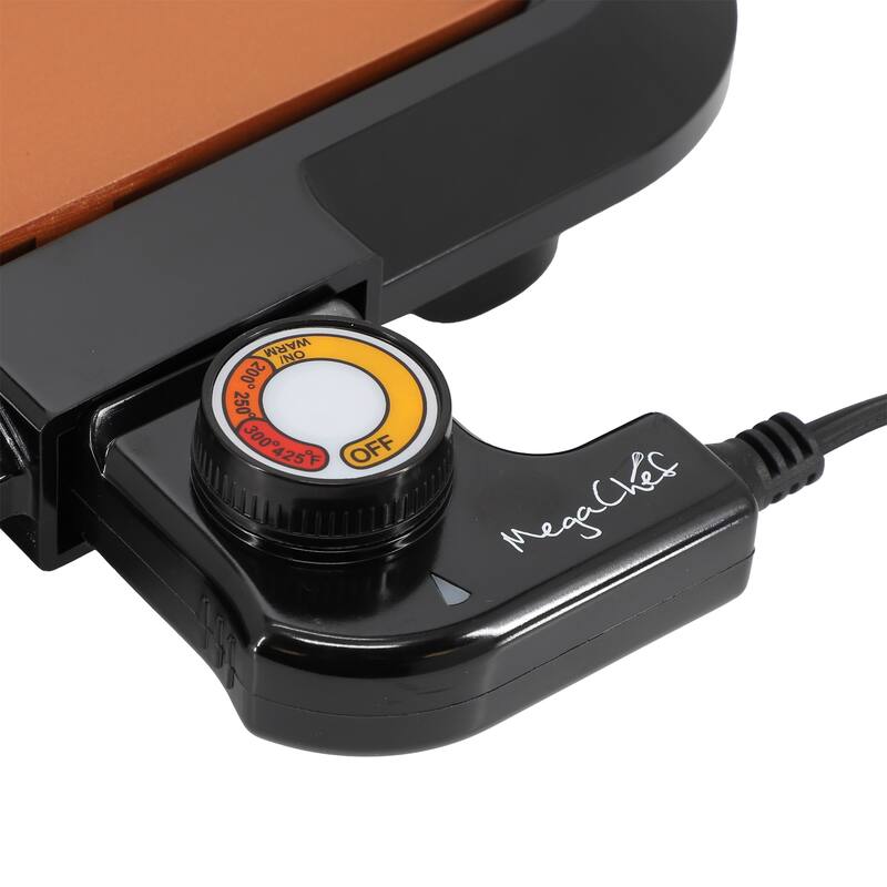 10.63 Inch Copper Coating Nonstick Electric Griddle with Temperature Control