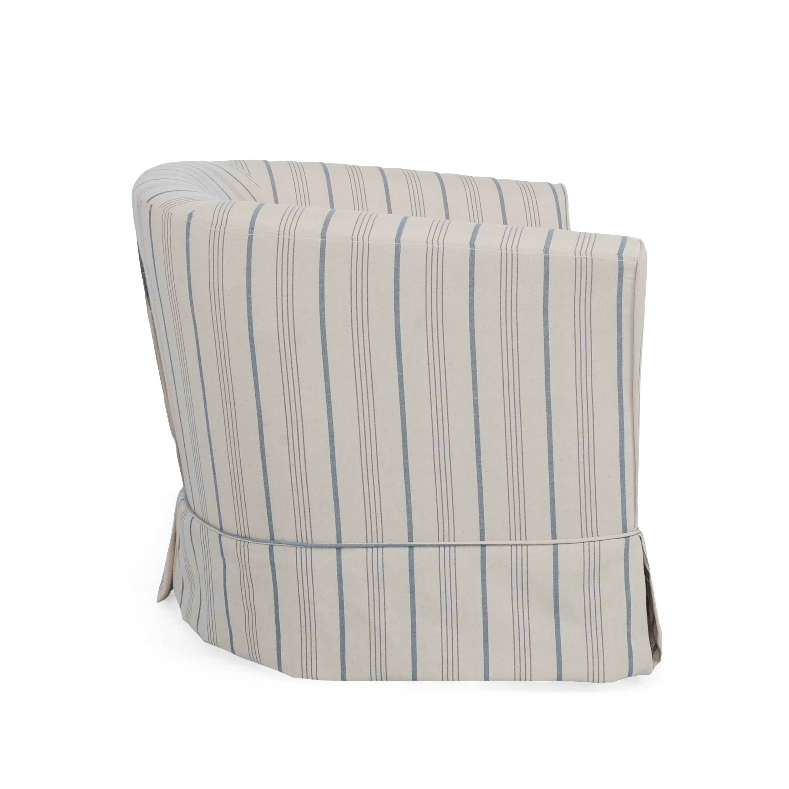 Cecilia Swivel Chair in Natural Fabric by Christopher Knight Home-image