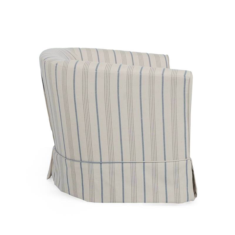 Swivel Accent Chair, Upholstered Square Chair, Swivel Barrel Reading Chair with Thick Padded Cushion, Arm Chair for Living Room