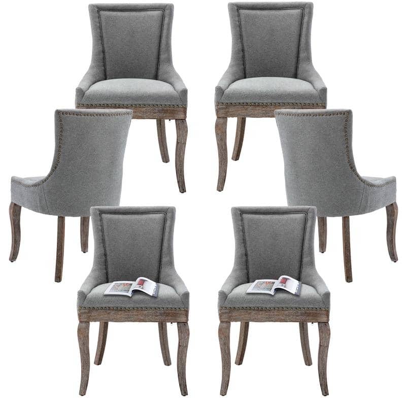 Thickened Side Dining Chair with Solid Wood Legs Set of 2