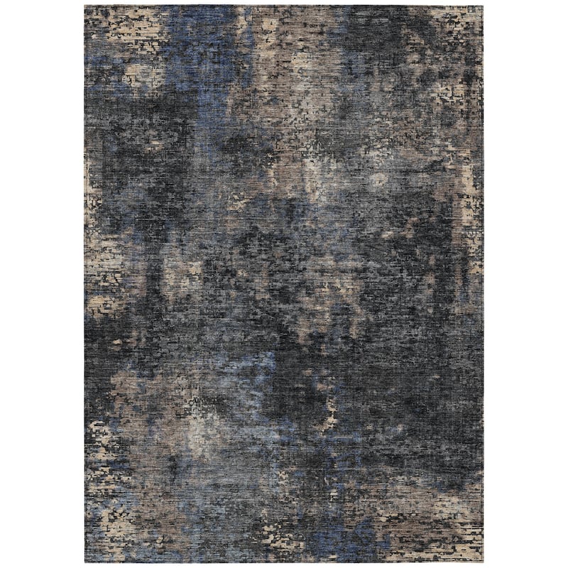 HomeRoots Abstract Transitional Rectangle Outdoor Rug