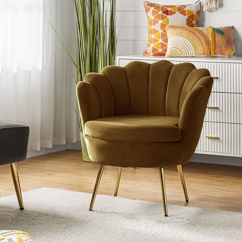 Xabier Cute Modern Upholstered Barrel Chair Accent Chair with Tufted Back Set of 2 by HULALA HOME