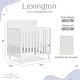 preview thumbnail 3 of 3, Sweetpea Baby Lexington 4 in 1 Convertible Mini Crib made with Sustainable New Zealand Pinewood - White