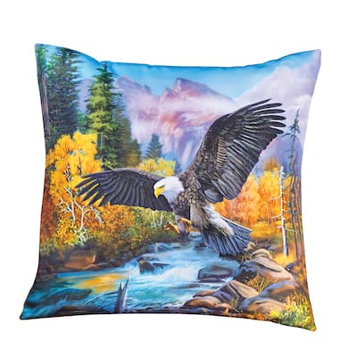 Majestic Eagle Scene Accent Throw Pillow