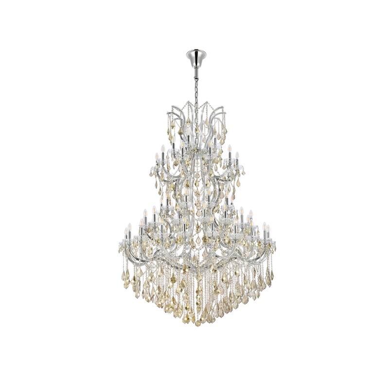 Fleur Illumination Collection Chandelier D:54in H:72in Lt:61 Chrome Finish