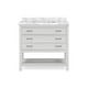 preview thumbnail 8 of 16, Furniture of America Anya 37" Single Bathroom Vanity with White Carrera Marble Top and Undermount Sink