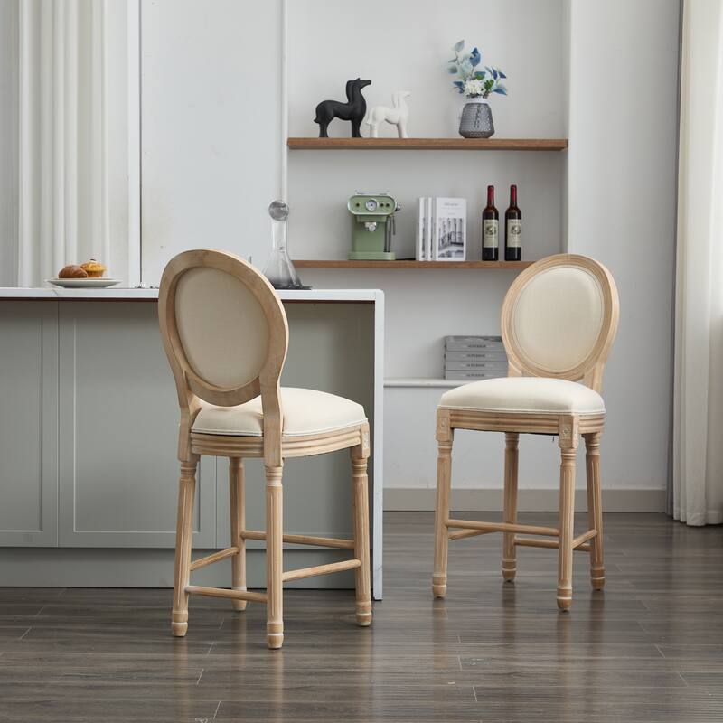 Solid Wood Bar Stools Set Of 2