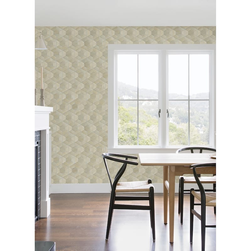 A-Street Prints Linzhi Metallic Abaca Grasscloth Wallpaper